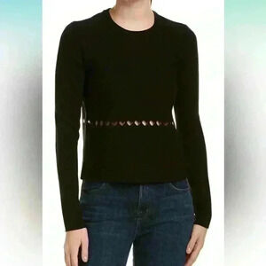 BRAND NEW BAILEY 44 BLACK ROCKSTAR Queen of scotts sweater CUTOUT TOP SIZE XS